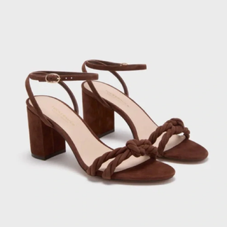 Tuckernuck x Studio Mcgee Suede Braided Ankle Strap Block Heel Sandals Women 8