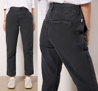 NWT Citizens of Humanity Carter Sateen Utility Ankle Jeans Washedblack Womens 28
