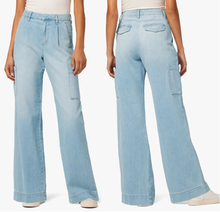 NWT Joe's The Petra High Waisted Wide Leg Cargo Jeans Blossom Women's Size 26