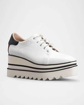 Stella McCartney Sneak-Elyse Platform Sneaker Loafers Shoes White Women's EU 40