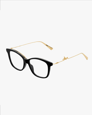 Christian Dior O BF 1200 Acetate Black Frame & Metal Cateye Eyeglasses