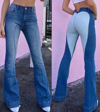 NWT Revice True Romance Heart on Butt High Rise Flare Jeans Juliet Wash Women 30