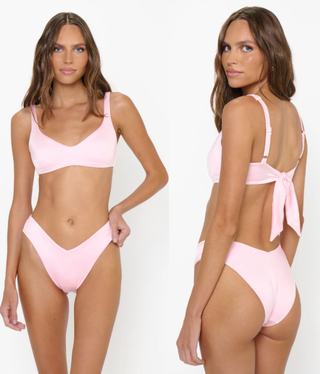 NWT Show Me Your Mumu Two-Piece Set: Sanibel Top & Wave Bottom Powder Pink M