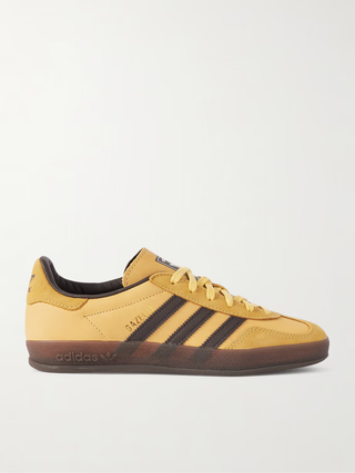 adidas Gazelle Indoor Nubuck Leather Low Top Soccer Sneakers Gold Women's US 9
