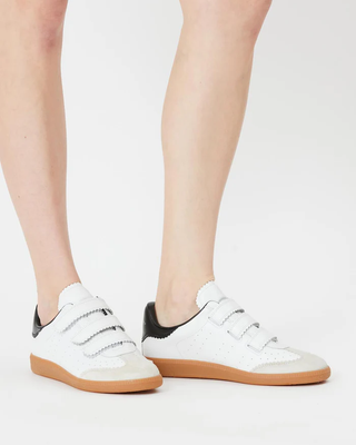 NWOT Isabel Marant Beth Low-Top Suede Slip On Sneakers White Women's Size 40