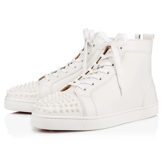 Christian Louboutin Louis Spikes High-Top Trainers Sneakers White Women's EU 40