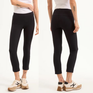 Veronica Beard Zip Back Scuba Slim-Fit Cropped Pants Navy Blue Women's Size 0