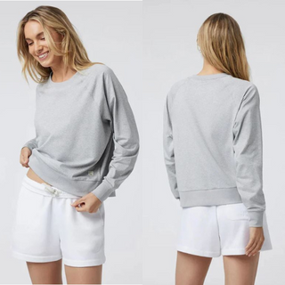 Vuori Long Sleeve Halo Crew Neck Sweatshirt Pale Grey Heather Women' Size Medium