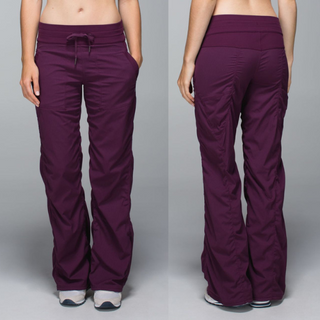Lululemon Drawscord Hem Straight Cinch Studio Pant II *No Liner Plum Women's 4