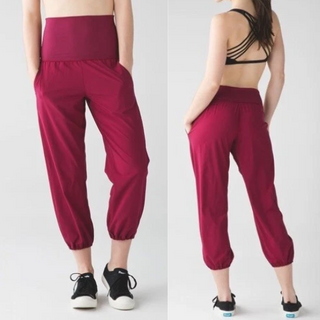 Lululemon Om Swift Ultra Light Cropped Jogger Pants Rosewood Red Women’s Size 4