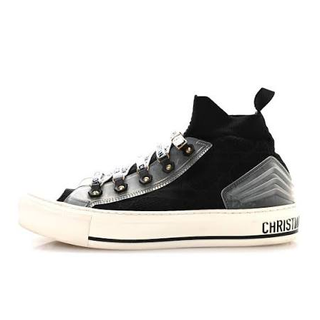 NWT Christian Dior Walk'n'Dior Lace Up High-Top Sneakers Black White Women EU 40