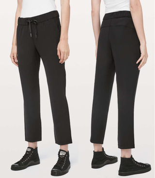 NWT Lululemon On The Fly Straight Leg Ankle Pants *Woven 27" Black Women's 2