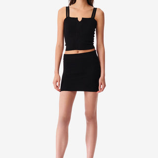 IRO Paris Textured Set; Nicea Tank Top & Nicla Mini Skirt Black Women's Size XS