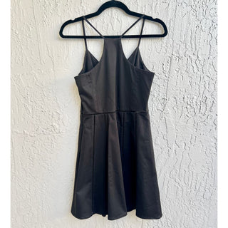 NWT Parker Juliet Ladder Stitch Sleeveless Fit & Flare Dress Black Women's Sz XS