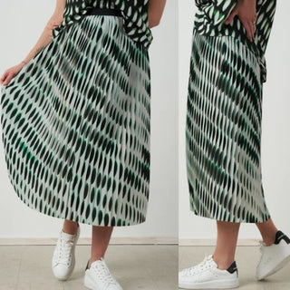 $600 NWT Dries Van Noten Len Lye Printed Sarian Bis Maxi Skirt White Women 36 /4