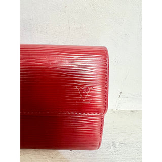 Louis Vuitton Sarah Epi Textured Leather Continental Wallet Castillan Red