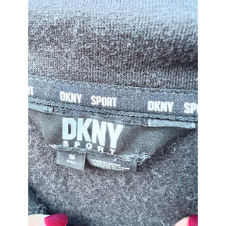 DKNY Performance Crop Hooded & Macy's Drawstring Track Pants Set Black Women's S