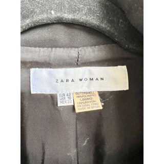 Zara Long Sleeve Tie Front Blazer Jacket Black Women's Size US 10