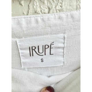 Irupe Regina 100% Cotton Pull On Wide Leg Pants Off White Women's Size Small