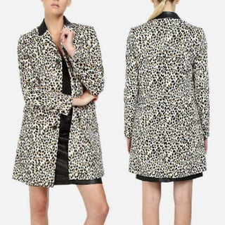 Roberto Just Cavalli Love Cheetah Print Jacket Blazer Beige Women's 42 / US 6