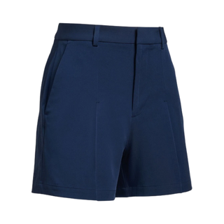 NWT G/Fore High-Rise Pleated Stretch Tech Twill A-Line Shorts Twilight Womens 0
