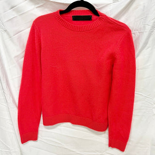 $1.200 The Elder Statesman 100% Cashmere Long Sleeve Sweater Red Women's Size 0