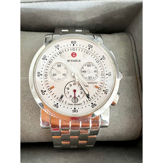 Michele Stainless Steel Diamond Sport Sail Chronograph Watch (SHF-YYKNvY)