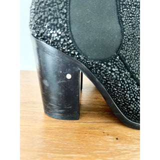 Laurence Dacade Rhinestone Glenn Block Heels Booties Black Women's Size 38.5 / 8