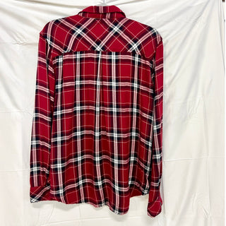 Rails Hunter Plaid Print Long Sleeve Button-Up Shirt Crimson Navy Womens Size XL