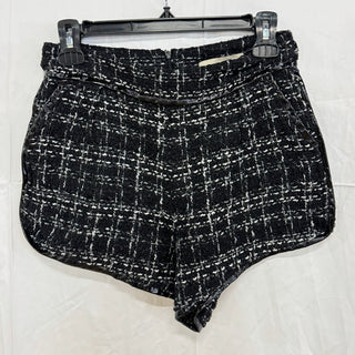 Coolrated Miami Tweed Plaid High Waisted Shorts Black/White Women's Size XS