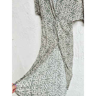 Muche Et Muchette Dolman Sleeve Paisley Cover Up Dress Green Women's OS / Medium