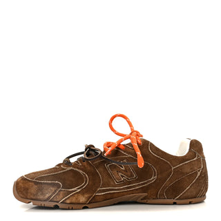 Miu Miu x New Balance 530 SL Low Top Suede Sneakers Brown White Women's EU 35