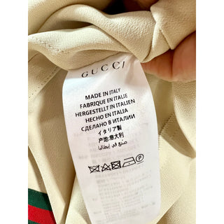 NWT Gucci Short Sleeve Crew Neck Mini T-Shirt Dress Gardenia Womens IT 42 / US 6