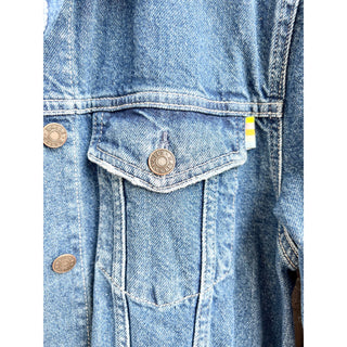 Rails Mulholland Long Sleeve Button Front Trucker Jean Jacket Blue Womens Medium