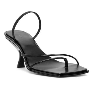 The Row Rai Patent Leather Slip On Heeled Slingback Sandals Black Womens 41 / 10