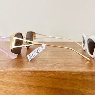 Set Of 3: Peta + Jain Eyewear Summer Sunglasses Pink Gray Gold White Women's