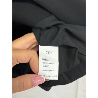 Pretty Garden Sleeveless Peak Lapel Single Button Tuxedo Vest Black Women's M