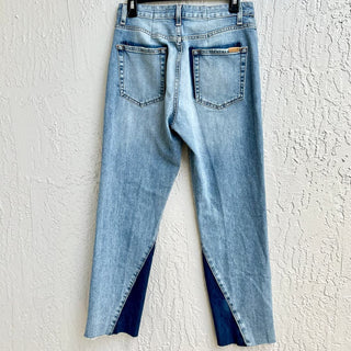 Joe's The Debbie High Rise Cotton Straight Leg Crop Jeans Blue Women's Size 28