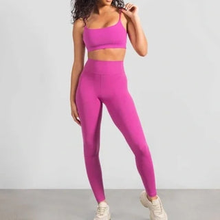 Stori Sports Bra & Perseverance Tight Activewear Set Fuchsia Pink Women's Size 2