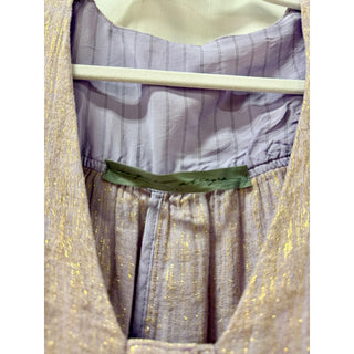 Raquel Allegra 3/4 Sleeve V-Neck Belted Utility Jumpsuit Purple Women 1 / small