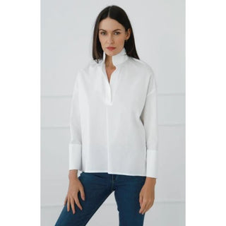 $265 Monica Nera Long Sleeve Grace Shirt White Women's IT 42 / EUR 36 / US 4