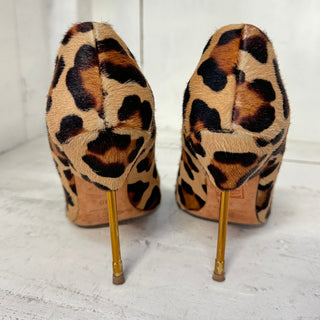 Kurt Geiger Elinda Leopard Cigarette Heels Stiletto Court Pump Brown 36 US 5.5