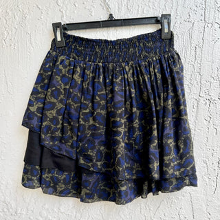 NWT Zadig & Voltaire Smocked Waist Printed Alexa Mini Skirt Multi Kid's 14-S