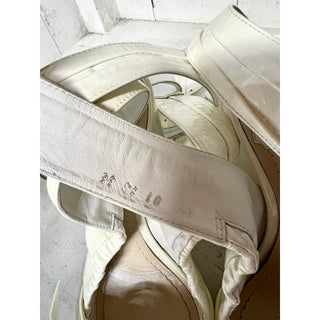 Christian Dior Conquest Patent Calfskin Pointed Toe Pumps White Women's 38 / 7.5
