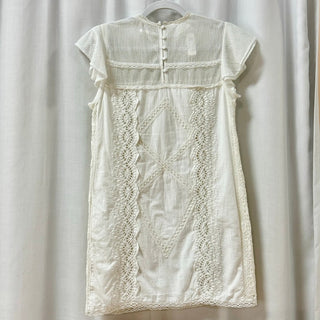 Tularosa Clayton Embroidered Eyelet Flutter Sleeve Mini Shift Dress White XS