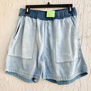 Closed Elastic Waistband Laila Bermuda Pull On Shorts Denim Blue Women's Large