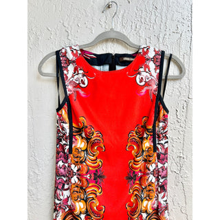 Roberto Cavalli Sleeveless Printed Sheath Mini Dress Multi Women's IT 42 / US 4