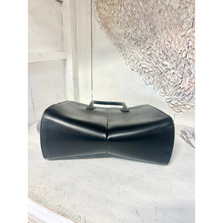 NWT Narciso Rodriguez Leather Detachable Crossbody Strap Tote Handbag Black