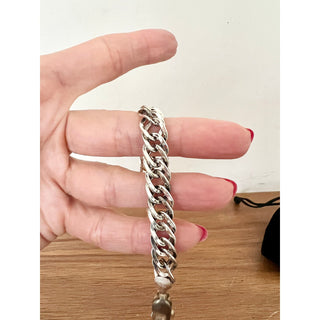 925 Intertwined Links Chain Sterling Silver Bracelet Unisex