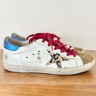 Golden Goose Superstar Leather Sneaker Shoes Lace Low Top White Women Sz 36 / 6